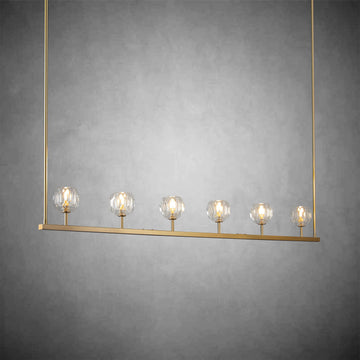 Bille De Crystal Ball Linear Chandelier 48” 60"