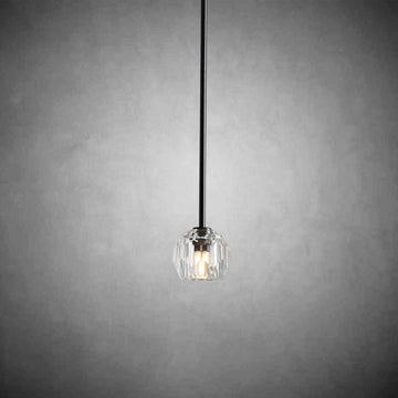 Bille De Crystal Glass Cord Pendant 5''D