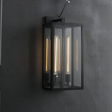 Backman Outdoor Square Lantern Wall Sconce 21"