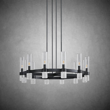 Raveller Round Glass Chandelier 36"