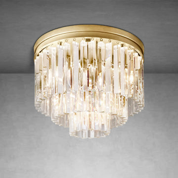 1920s Odoen Art Deco Round Flushmount 20"