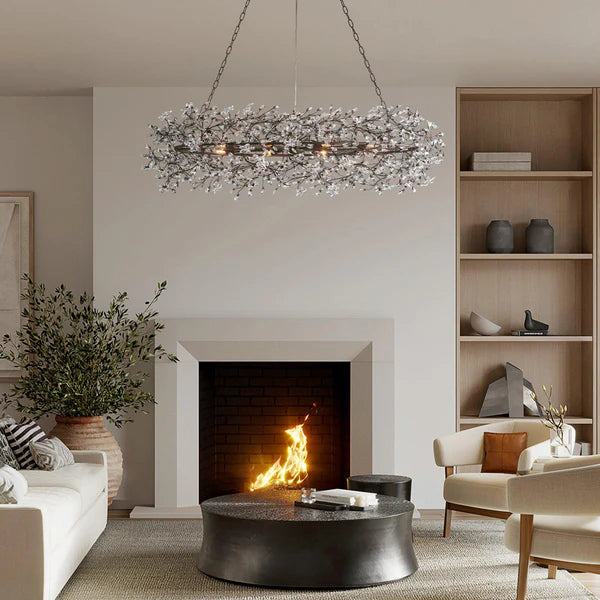 Fiore Oval Chandelier 62''74''-Fanci Lamps