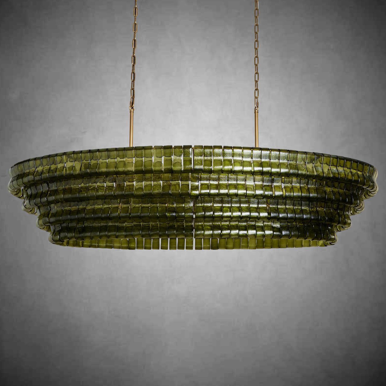 Ghiaccio Oval Chandelier 54''65''-Fanci Lamps
