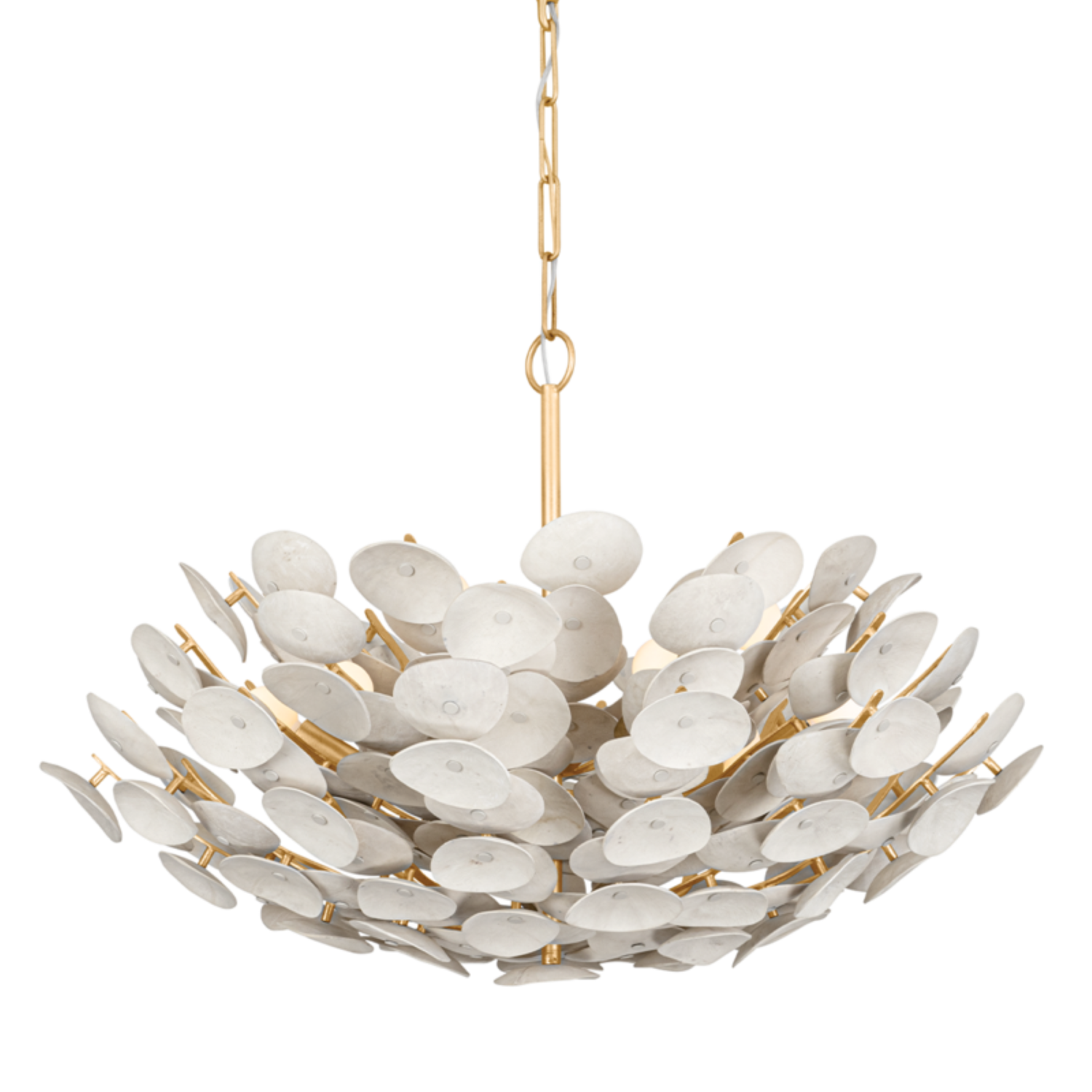 Aimlly 9 Vintage Gold Leaf Chandelier Ceiling Light