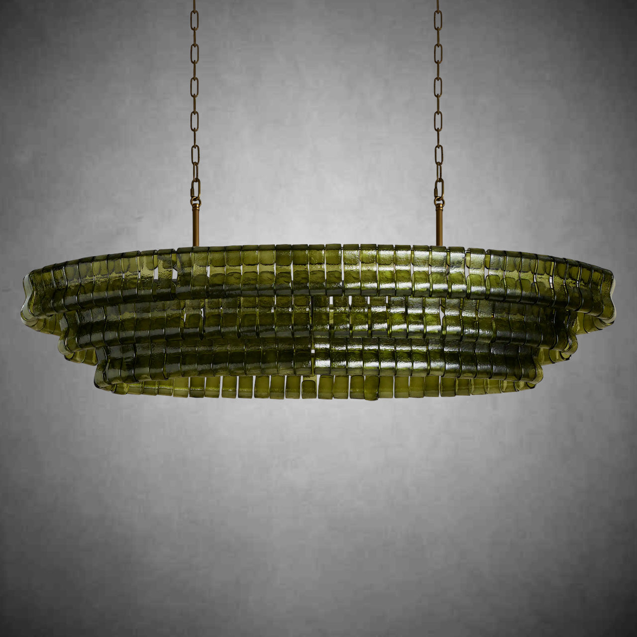 Ghiaccio Oval Chandelier 54''65''-Fanci Lamps