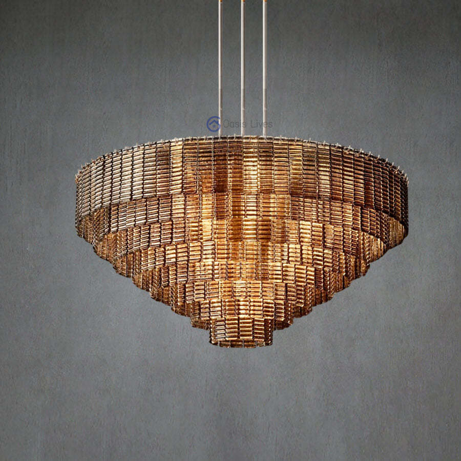 Siren Smoke Round Chandelier 52"
