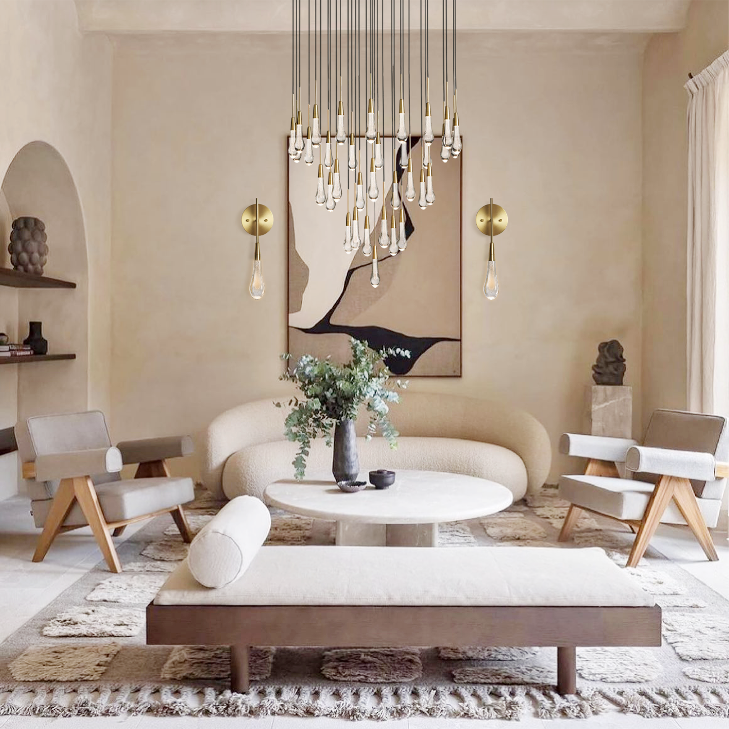 Soltaire Round Chandelier 17" 24" 36“ 58“-Fanci Lamps
