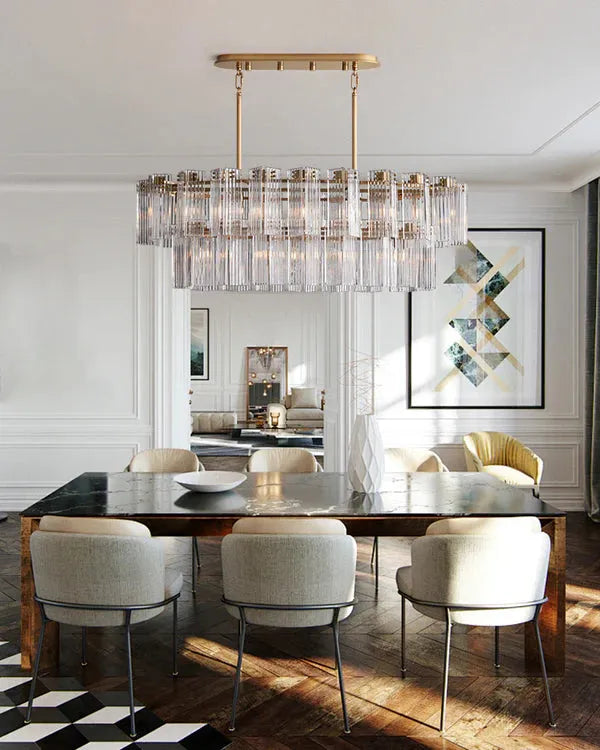 Delsie Oval Chandelier 51''63''72''-Fanci Lamps