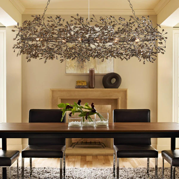 Fiore Oval Chandelier 62''74''-Fanci Lamps