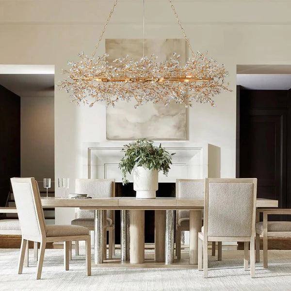 Fiore Oval Chandelier 62''74''-Fanci Lamps