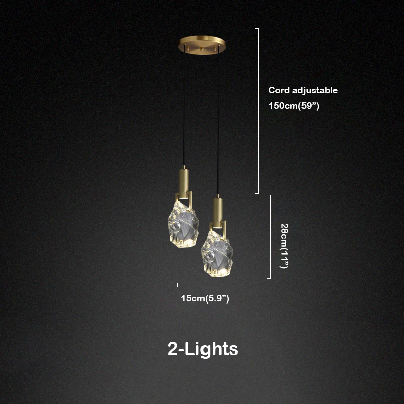Hosea Modern Crystal Pendant Light - Ineffable Lighting