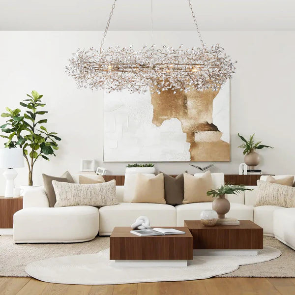 Fiore Oval Chandelier 62''74''-Fanci Lamps