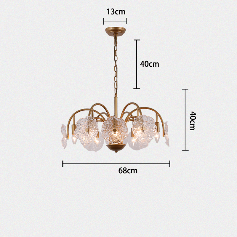 Lysan Vintage Glass Luxury Large Tiered Chandelier For Living Room