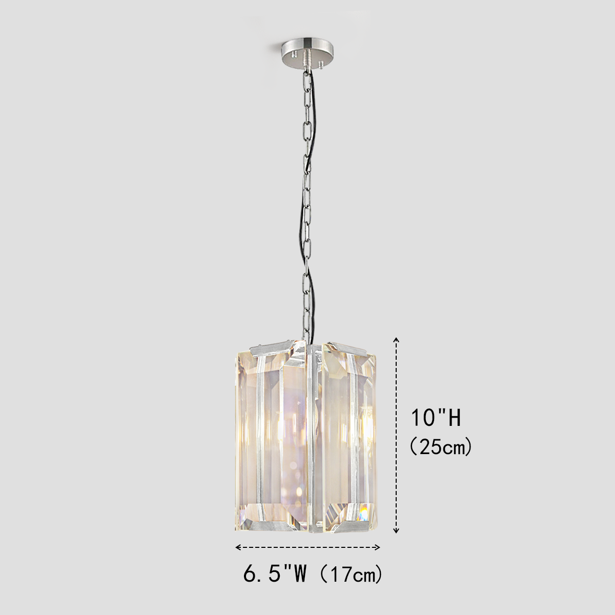 Hadint Square Crystal Pendant