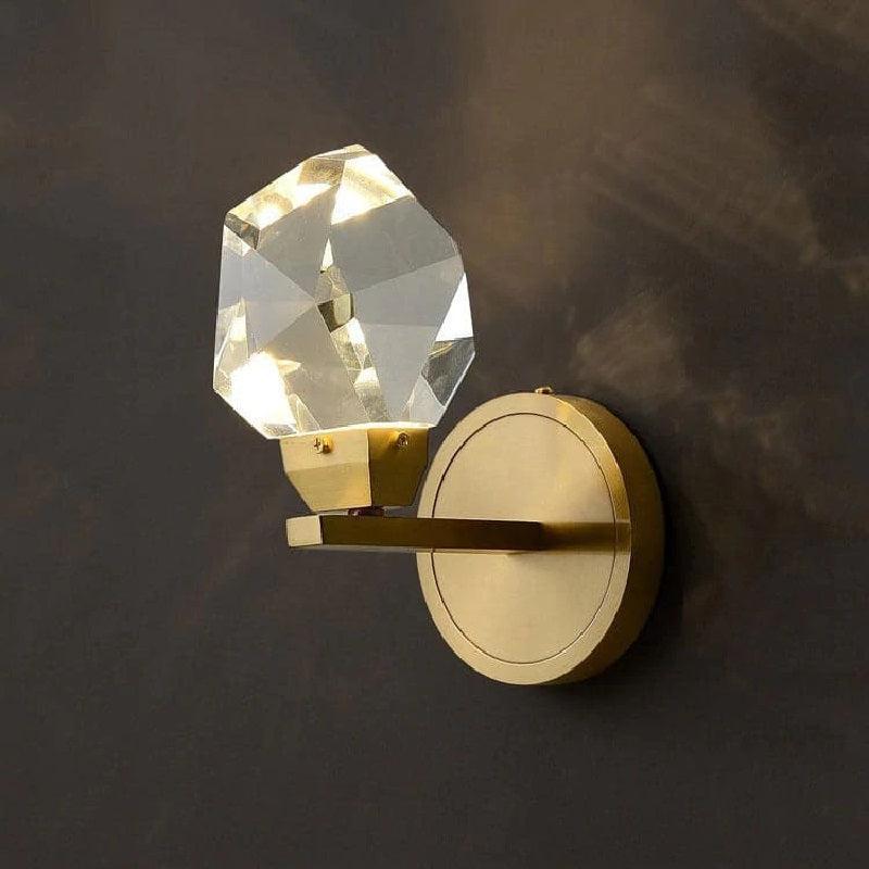 Zora Modern Faceted Crystal Wall Sconce - Ineffable Lighting