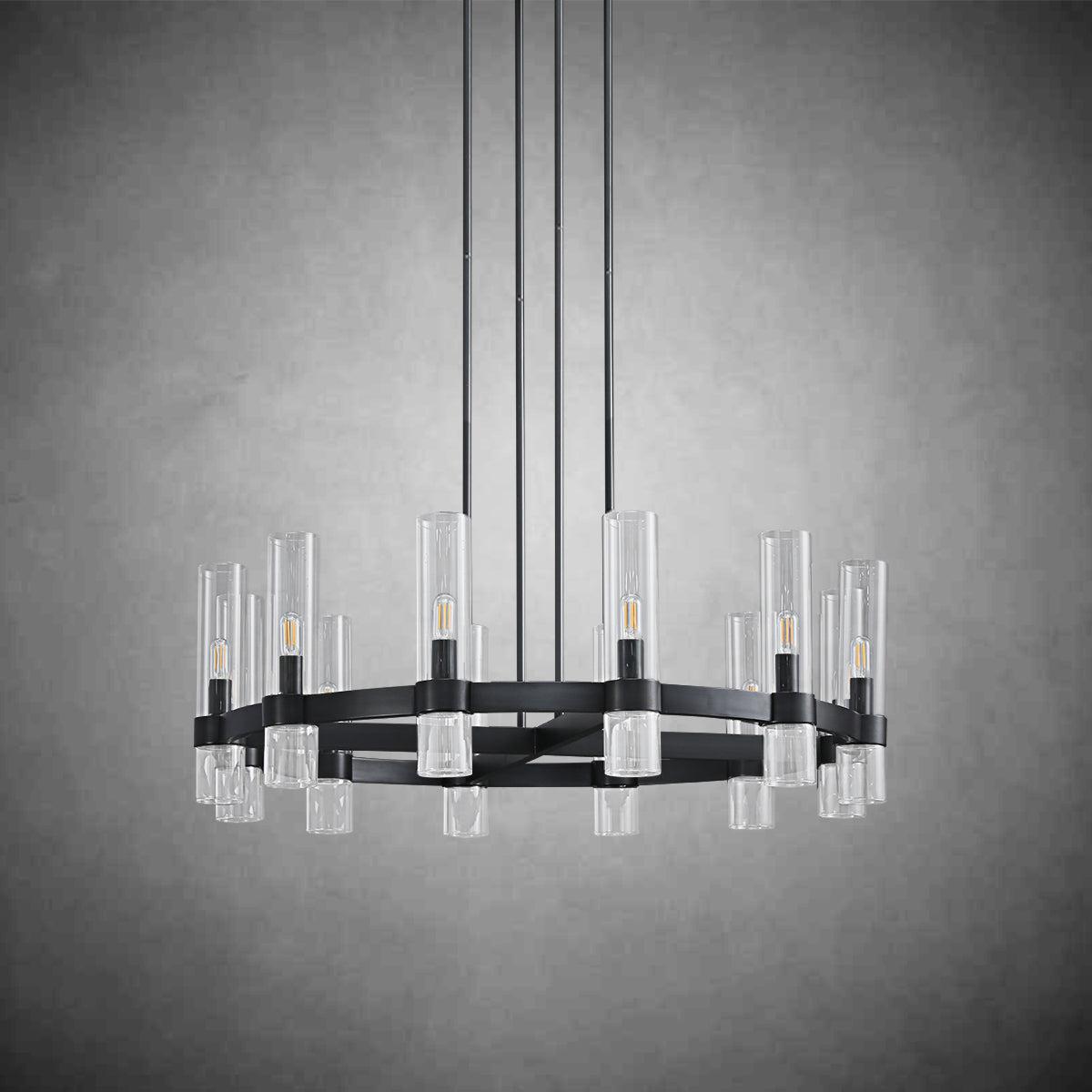 Raveller Round Glass Chandelier 36"
