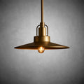 Argent Brass Finish Iron Pendant Light with Opal Glass Dome-Fanci Lamps