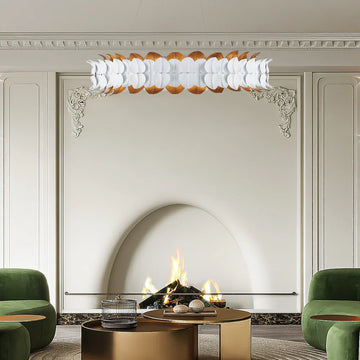 Darla Hand-Sculpted Leaves Chandelier 39''-Fanci Lamps