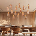 Edda Linear Teardrop Mercury Glass Chandelier – 48
