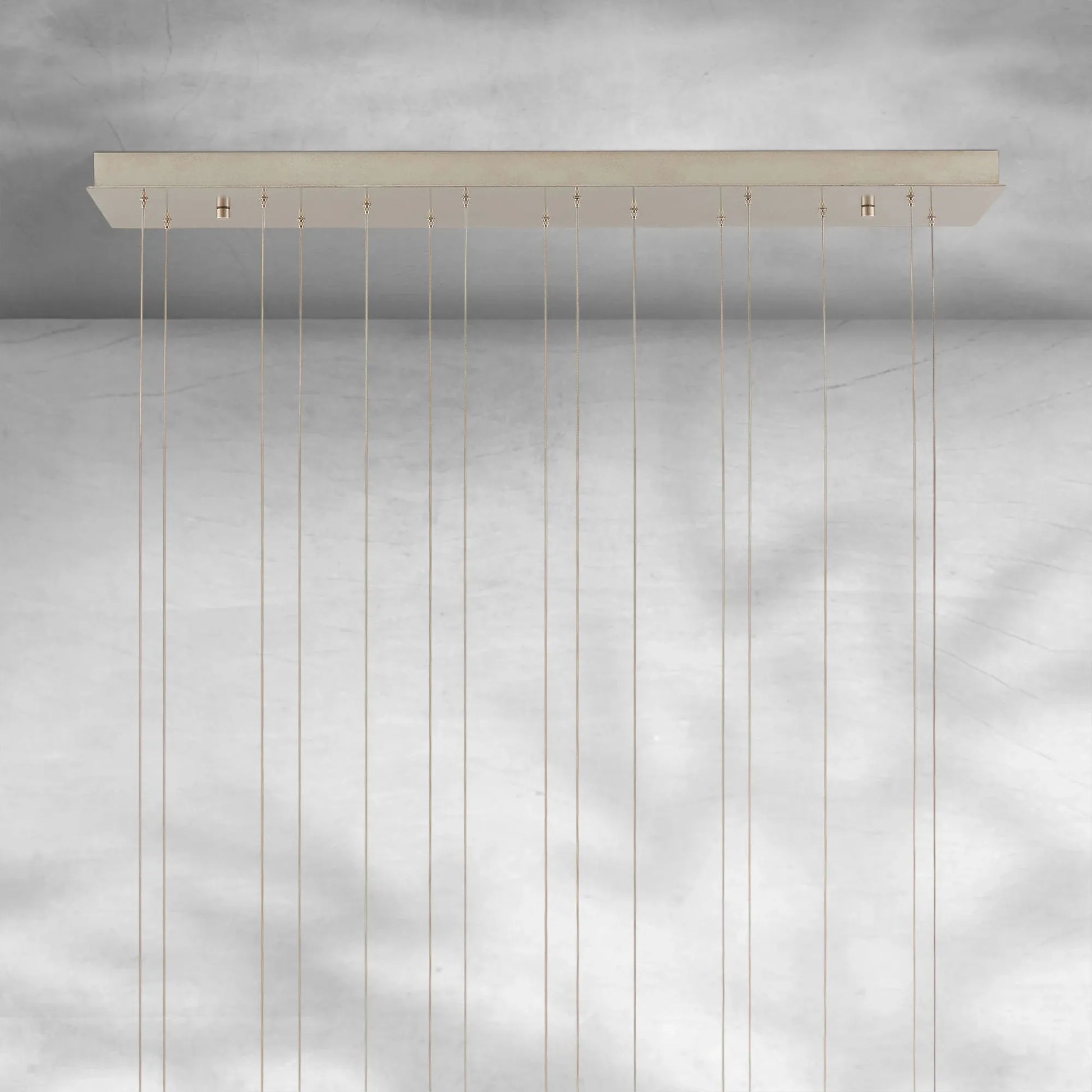 Edda Linear Teardrop Mercury Glass Chandelier – 48" & 54" Options-Fanci Lamps