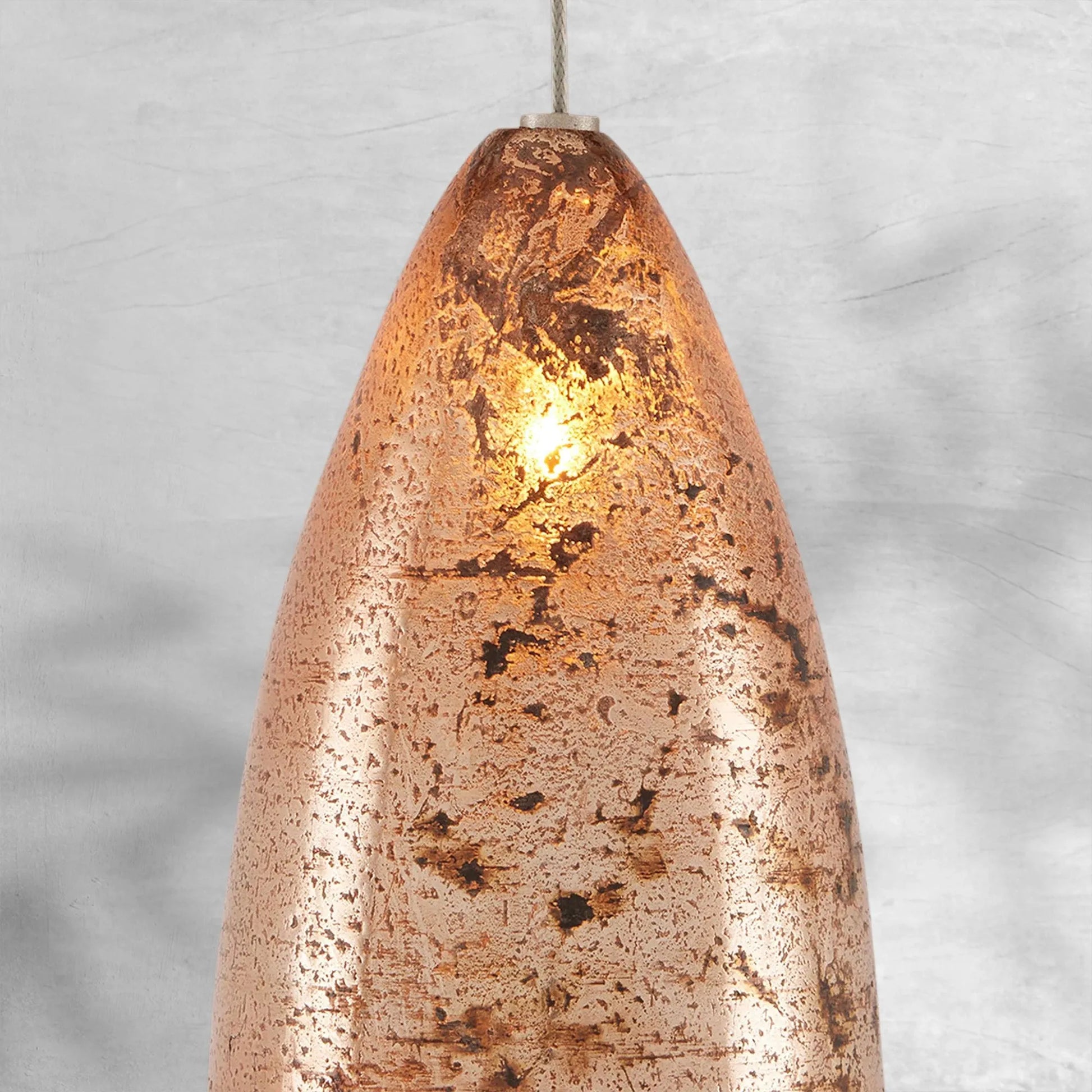 Edda Linear Teardrop Mercury Glass Chandelier – 48" & 54" Options-Fanci Lamps