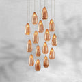 Edda Round Teardrop Mercury Glass Chandelier – 23” & 35” Options-Fanci Lamps