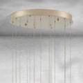 Edda Round Teardrop Mercury Glass Chandelier – 23” & 35” Options-Fanci Lamps
