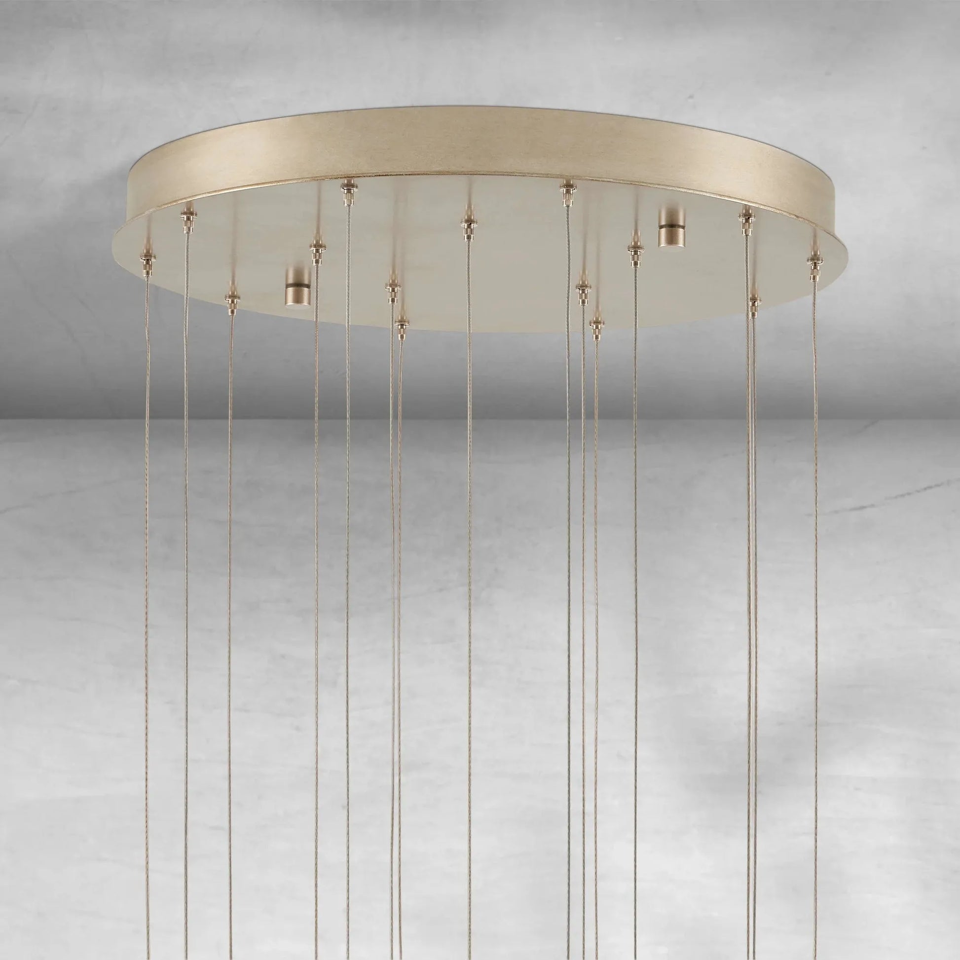 Edda Round Teardrop Mercury Glass Chandelier – 23” & 35” Options-Fanci Lamps