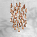 Edda Round Teardrop Mercury Glass Chandelier – 23” & 35” Options-Fanci Lamps