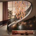 Edda Round Teardrop Mercury Glass Chandelier – 23” & 35” Options-Fanci Lamps