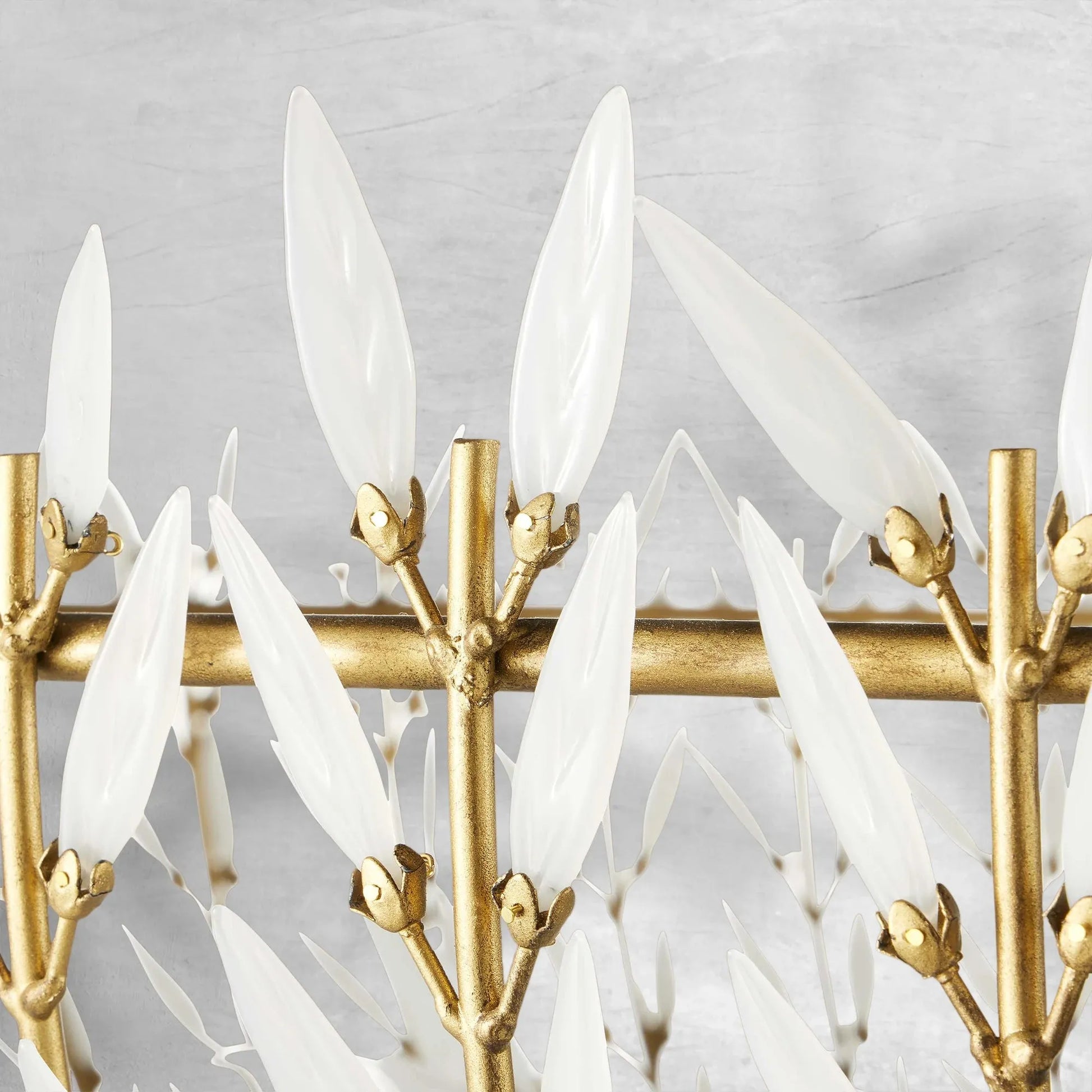 Elegant Morrigan Round Brass-Chained White Glass Chandelier 34 Inch-Fanci Lamps
