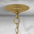 Elegant Morrigan Round Brass-Chained White Glass Chandelier 34 Inch-Fanci Lamps
