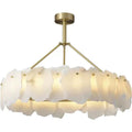 Carlos Alabaster Modern Snowflake Round Chandelier chandelier Kevin Studio Inc D31.5