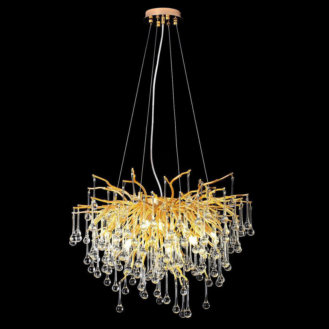 Rain Branch Chandelier 23.5"D Gold