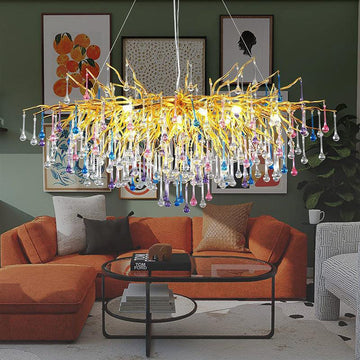 Rain Crystal Branch Chandelier 54"L