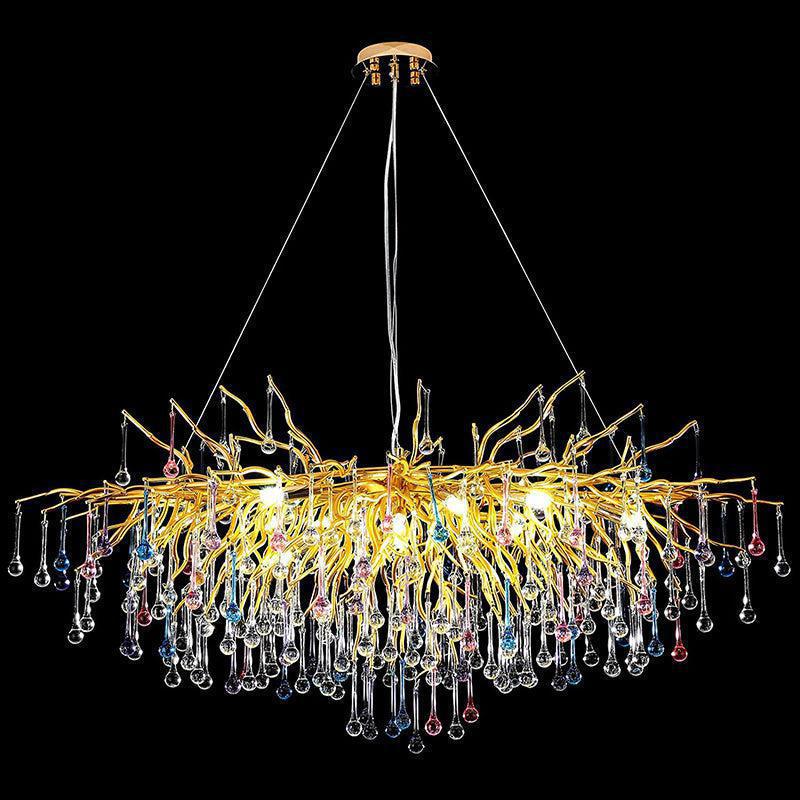 Rain Crystal Branch Chandelier 54"L