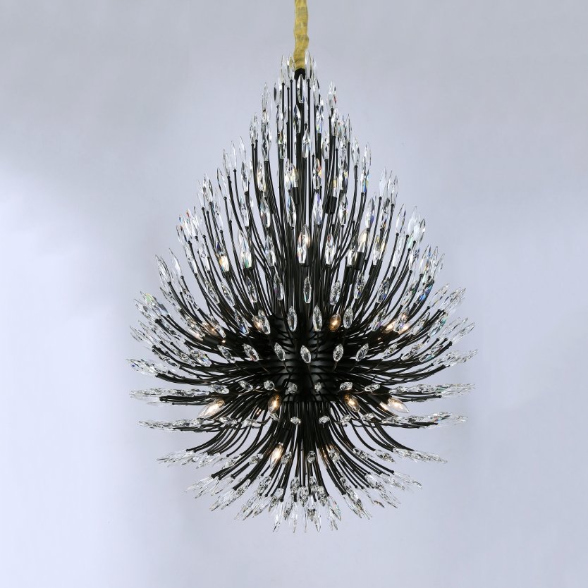 Lily Starburst Crystal Sputnik Chandelier 43"W-Fanci Lamps