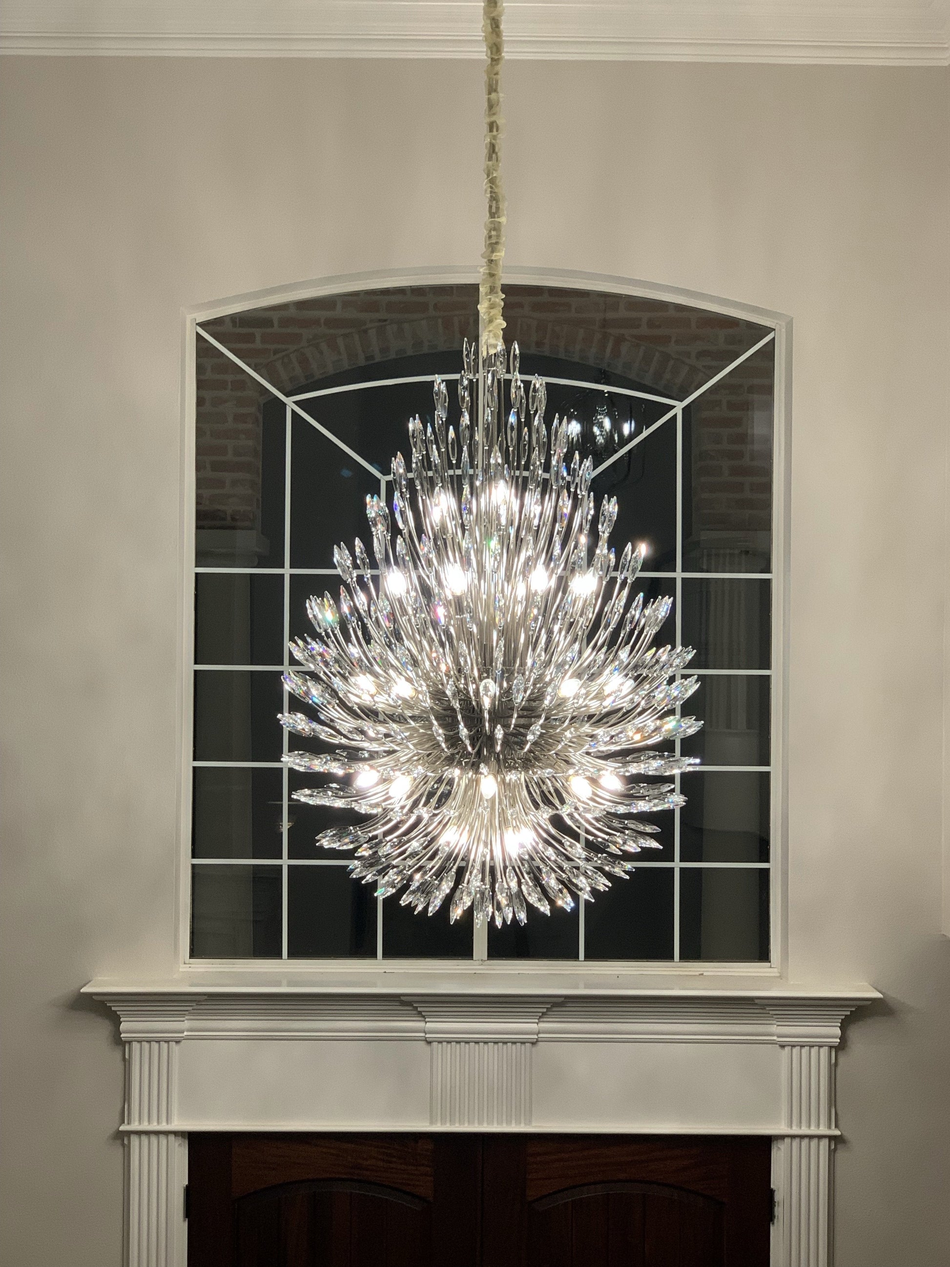 Lily Starburst Crystal Sputnik Chandelier 43"W-Fanci Lamps