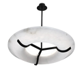 Maxine Modern Round Alabaster Dining Room Chandelier Chandelier Kevin Studio Inc
