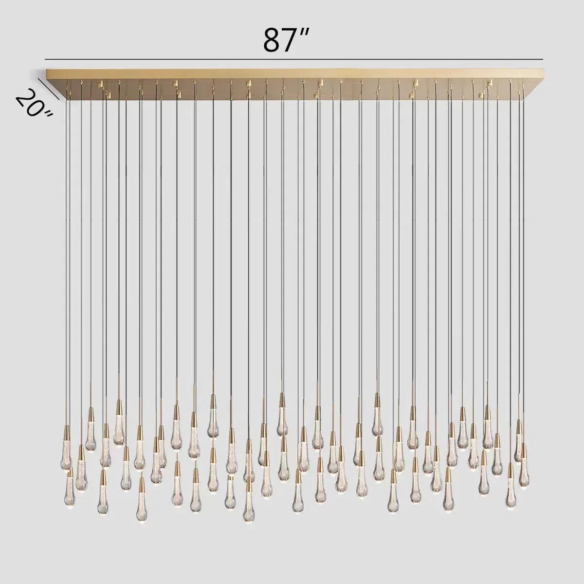 Soltaire Linear Chandelier 37"50"70"87"120"-Fanci Lamps