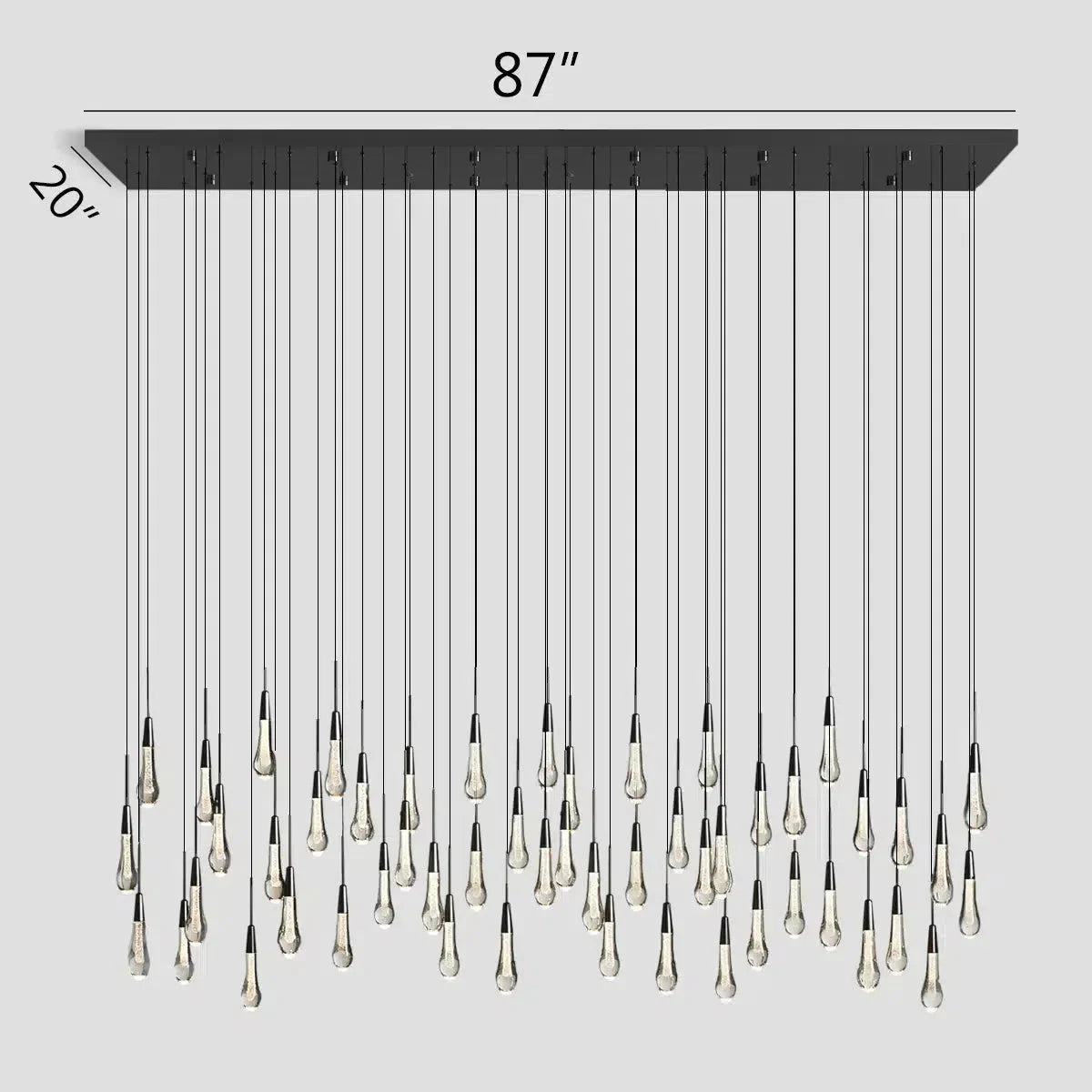 Soltaire Linear Chandelier 37"50"70"87"120"-Fanci Lamps