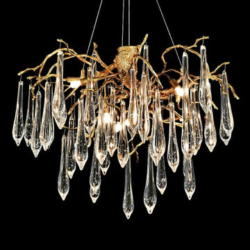 Branch Crystal Drops Chandelier in French Style