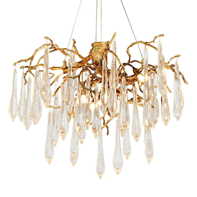 Branch Crystal Drops Chandelier in French Style