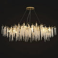 Crystal Leaf Chandelier For Dining Table Branch Rectangle L 102.4