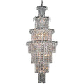 Large Multi-piece Crystal Chandelier Stylish Ceiling Light Fixture For Foyer Living Room Staircase