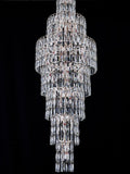 Long Crystal Staircase Chandelier Large Foyer Living Room Entryway Ceiling Light Fixture