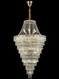 Magnificent Extra Large Foyer Hall Chandelier Tiered Crystal Ceiling Lighting Fixture For Living Room Decor