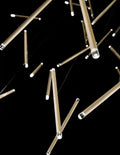 Modern Italian Creative Art Sticks Ceiling Chandelier for Living Room/Staircase/Hotel Lobby， round ,rectangle, extra large , oversized, sticks, acrylic, adjustable, foyer, duplex