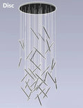 Modern Italian Creative Art Sticks Ceiling Chandelier for Living Room/Staircase/Hotel Lobby， round ,rectangle, extra large , oversized, sticks, acrylic, adjustable, foyer, duplex