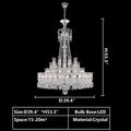 Extra Large French-style Romantic Flower Branch Art Crystal Chandelier Multi-layers Chrome Crystal Light for Big Foyer/Staircase/Hallway ,shining, delicate,nobleD39.4